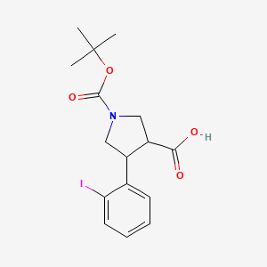 Boc-(+/-)-trans-4-(2-iodophenyl)-pyrrolidine-3-carboxylic acid