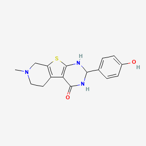 5-(4-hydroxyphenyl)-11-methyl-8-thia-4,6,11-triazatricyclo[7.4.0.02,7]trideca-1(9),2(7)-dien-3-one