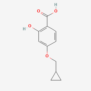 molecular formula C11H12O4 B12101101 4-(Cyclopropylmethoxy)-2-hydroxybenzoic acid 