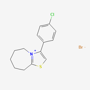 molecular formula C14H15BrClNS B12101124 3-(4-Chlorophenyl)-6,7,8,9-tetrahydro-5H-thiazolo[3,2-a]azepin-4-ium bromide 