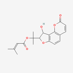 molecular formula C19H20O6 B12101168 9-Hydroxy-O-senecioyl-8,9-dihydrooroselol 