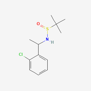 molecular formula C12H18ClNOS B12101178 N-[1-(2-chlorophenyl)ethyl]-2-methylpropane-2-sulfinamide 