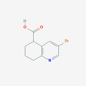 molecular formula C10H10BrNO2 B12101182 3-Bromo-5,6,7,8-tetrahydroquinoline-5-carboxylic acid 