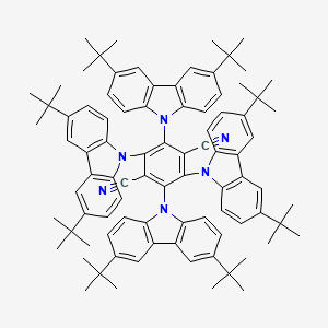 molecular formula C88H96N6 B12101232 2,3,5,6-tetrakis(3,6-di-t-Butylcarbazol-9-yl)-1,4-dicyanobenzene CAS No. 2153433-46-4