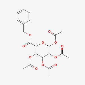 molecular formula C21H24O11 B12101243 1,2,3,4-Tetra-O-acetyl-b-D-glucuronide benzyl ester 