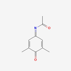 molecular formula C10H11NO2 B1210127 乙酰胺，N-(3,5-二甲基-4-氧代-2,5-环己二烯-1-亚甲基)- CAS No. 74827-85-3