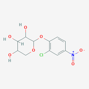 molecular formula C11H12ClNO7 B12101298 2-(2-Chloro-4-nitrophenoxy)oxane-3,4,5-triol 