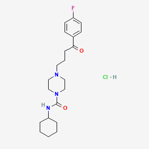 molecular formula C21H31ClFN3O2 B1210135 4-(3-(4-氟苯甲酰)丙基)-N-环己基-1-哌嗪甲酰胺盐酸盐 CAS No. 119978-03-9