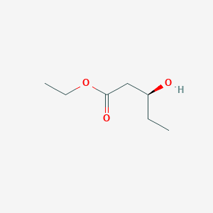 molecular formula C7H14O3 B12101356 Pentanoic acid, 3-hydroxy-, ethyl ester, (3S)- CAS No. 73143-67-6