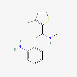 B1210139 2-[2-(Methylamino)-2-(3-methylthiophen-2-yl)ethyl]aniline CAS No. 124415-67-4