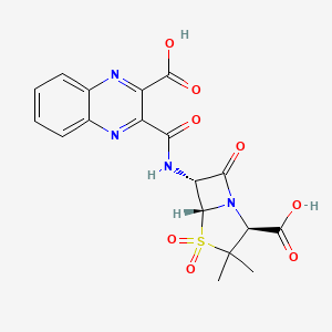 molecular formula C18H16N4O8S B1210141 Quinacillin sulfone CAS No. 76788-82-4