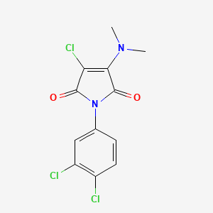 molecular formula C12H9Cl3N2O2 B1210145 3-氯-1-(3,4-二氯苯基)-4-(二甲氨基)吡咯-2,5-二酮 