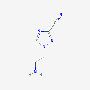 molecular formula C5H7N5 B12101450 1-(2-aminoethyl)-1H-1,2,4-triazole-3-carbonitrile 