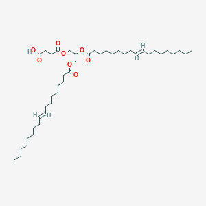 molecular formula C43H76O8 B12101454 4-[2,3-bis[[(E)-octadec-9-enoyl]oxy]propoxy]-4-oxobutanoic acid 