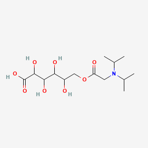 6-[2-[Di(propan-2-yl)amino]acetyl]oxy-2,3,4,5-tetrahydroxyhexanoic acid