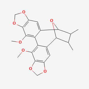 9,12-Dimethoxy-21,22-dimethyl-5,7,14,16,23-pentaoxahexacyclo[18.2.1.02,10.04,8.011,19.013,17]tricosa-2,4(8),9,11,13(17),18-hexaene