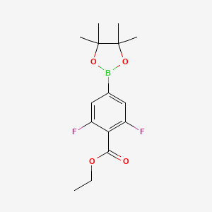 molecular formula C15H19BF2O4 B12101532 Ethyl 2,6-difluoro-4-(4,4,5,5-tetramethyl-1,3,2-dioxaborolan-2-yl)benzoate 