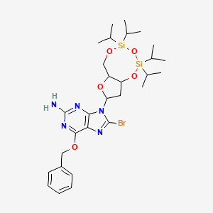 8-bromo-6-phenylmethoxy-9-[2,2,4,4-tetra(propan-2-yl)-6a,8,9,9a-tetrahydro-6H-furo[3,2-f][1,3,5,2,4]trioxadisilocin-8-yl]purin-2-amine