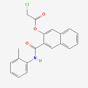 molecular formula C20H16ClNO3 B1210161 2-(邻甲苯氨基羰基)萘-3-基 2-氯乙酸 CAS No. 35245-26-2