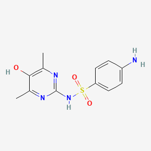 molecular formula C12H14N4O3S B1210165 Benzenesulfonamide, 4-amino-N-(5-hydroxy-4,6-dimethyl-2-pyrimidinyl)- CAS No. 51395-19-8
