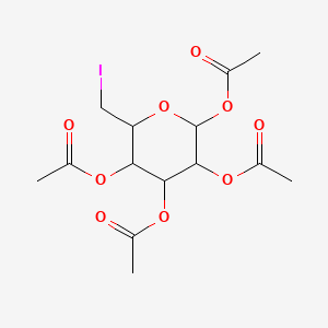 molecular formula C14H19IO9 B12101687 2,3,5-Tri(acetyloxy)-6-(iodomethyl)tetrahydro-2H-pyran-4-yl acetate CAS No. 7468-48-6