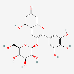 molecular formula C21H20O12 B1210170 delphinidin 3-O-beta-D-葡萄糖苷甜菜碱 