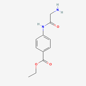 molecular formula C11H14N2O3 B1210173 N-甘氨酰-4-氨基苯甲酸乙酯 CAS No. 38219-44-2