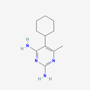 molecular formula C11H18N4 B1210177 2,4-Diamino-5-cyclohexyl-6-methylpyrimidine CAS No. 37033-21-9