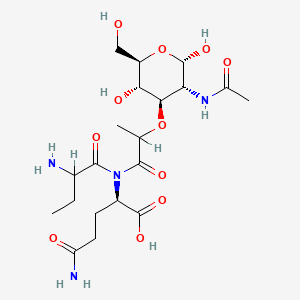 molecular formula C20H34N4O11 B1210178 N-Acetylmuramyl-aminobutyryl-isoglutamine CAS No. 66112-58-1