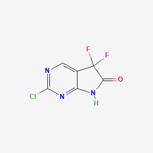 2-chloro-5,5-difluoro-5H,6H,7H-pyrrolo[2,3-d]pyrimidin-6-one