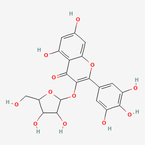 molecular formula C20H18O12 B12101844 Myricetin 3-arabinofuranoside 