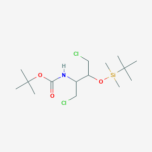 molecular formula C15H31Cl2NO3Si B12101856 tert-butyl N-[3-[tert-butyl(dimethyl)silyl]oxy-1,4-dichlorobutan-2-yl]carbamate 