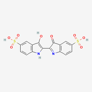 molecular formula C16H10N2O8S2 B1210186 Indigotindisulfonic acid CAS No. 483-20-5