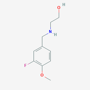 2-{[(3-Fluoro-4-methoxyphenyl)methyl]amino}ethan-1-ol