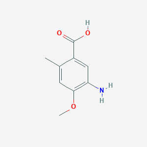 molecular formula C9H11NO3 B12101937 5-Amino-4-methoxy-2-methylbenzoic acid 