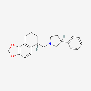 molecular formula C22H25NO2 B1210194 3-Phenyl-1-(6,7,8,9-tetrahydrobenzo[g][1,3]benzodioxol-6-ylmethyl)pyrrolidine 