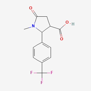 1-Methyl-5-oxo-2-(4-(trifluoromethyl)phenyl)pyrrolidine-3-carboxylic acid