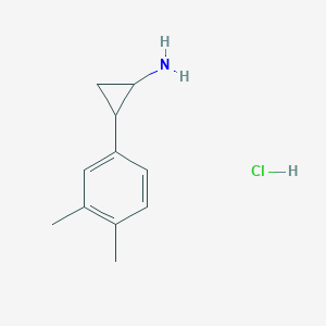 molecular formula C11H16ClN B12101948 2-(3,4-Dimethylphenyl)cyclopropan-1-amine hydrochloride 