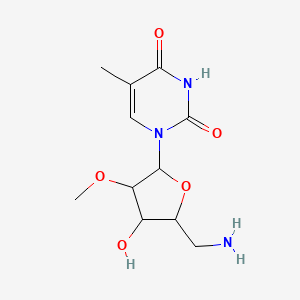 molecular formula C11H17N3O5 B12101958 5'-amino-5'-deoxy-2'-O-methyl-5-methyluridine 