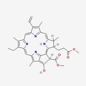 molecular formula C36H38N4O5 B1210201 Methyl phaeophorbide CAS No. 5594-30-9