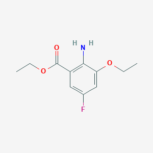 molecular formula C11H14FNO3 B12102021 Ethyl 2-amino-3-ethoxy-5-fluorobenzoate CAS No. 1354963-63-5