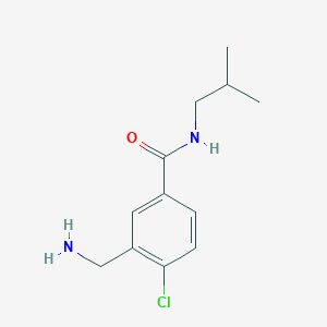 molecular formula C12H17ClN2O B12102081 3-(Aminomethyl)-4-chloro-N-isobutylbenzamide 