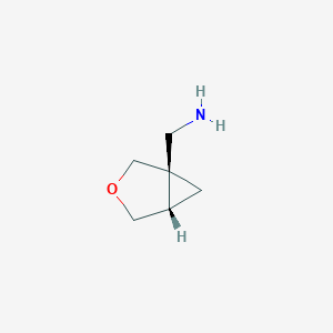 molecular formula C6H11NO B12102116 [(1R,5S)-3-oxabicyclo[3.1.0]hexan-1-yl]methanamine 