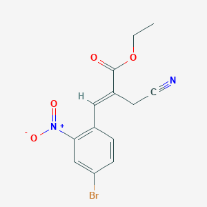 (E)-ethyl 3-(4-bromo-2-nitrophenyl)-2-(cyanomethyl)acrylate