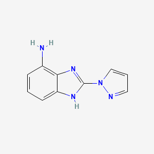 Benzimidazole, 4-amino-2-pyrazol-1-YL-(8CI)