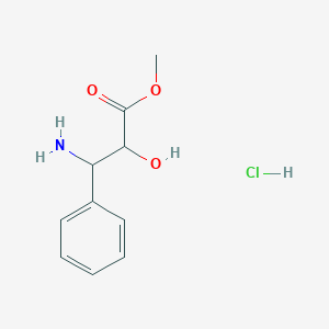 molecular formula C10H14ClNO3 B12102156 Methyl 3-amino-2-hydroxy-3-phenylpropanoate hcl CAS No. 133153-70-5