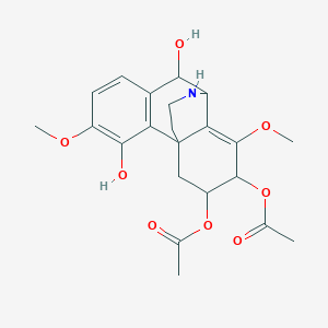 (12-Acetyloxy-3,8-dihydroxy-4,11-dimethoxy-17-azatetracyclo[7.5.3.01,10.02,7]heptadeca-2(7),3,5,10-tetraen-13-yl) acetate