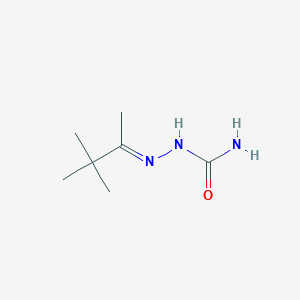 molecular formula C7H15N3O B12102228 Hydrazinecarboxamide, 2-(1,2,2-trimethylpropylidene)- 