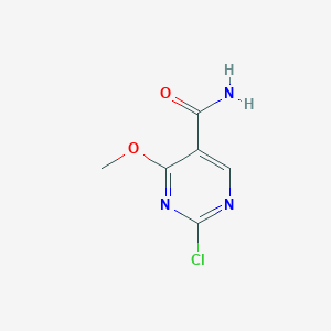 molecular formula C6H6ClN3O2 B12102237 2-Chloro-4-methoxypyrimidine-5-carboxamide 