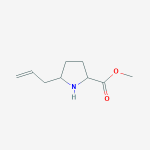 molecular formula C9H15NO2 B12102297 methyl (2S)-5-allylpyrrolidine-2-carboxylate 